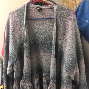Torrid purple grey pink open sweater. EUC!